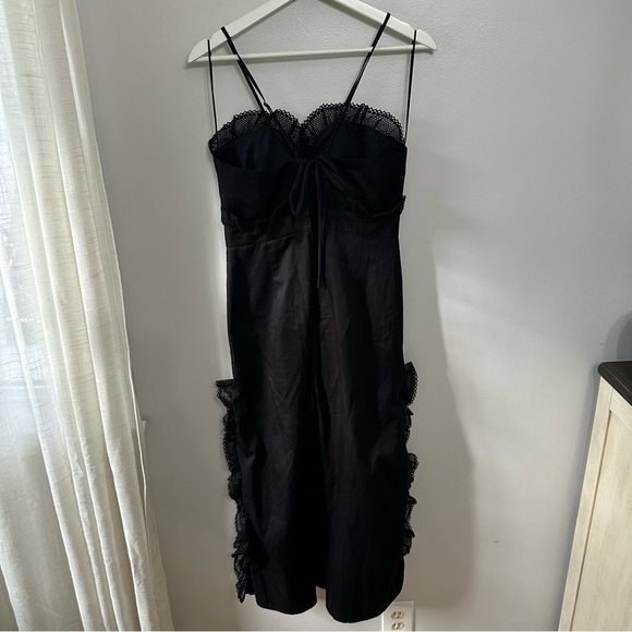 Alice Mccall At Last Embroidered Ruffle Jumpsuit Black Floral - Picture 4 of 11